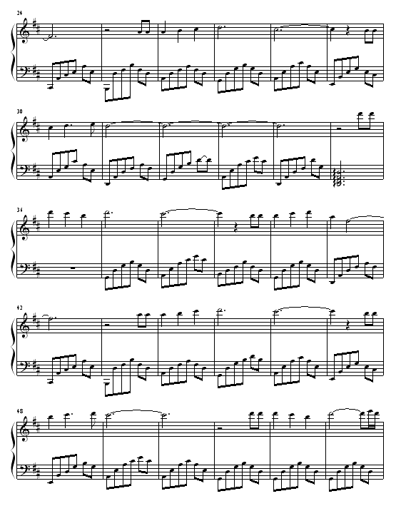 《安妮的歌》钢琴曲谱（图2）
