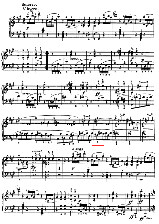A大调第二钢琴奏鸣曲钢琴曲谱（图13）