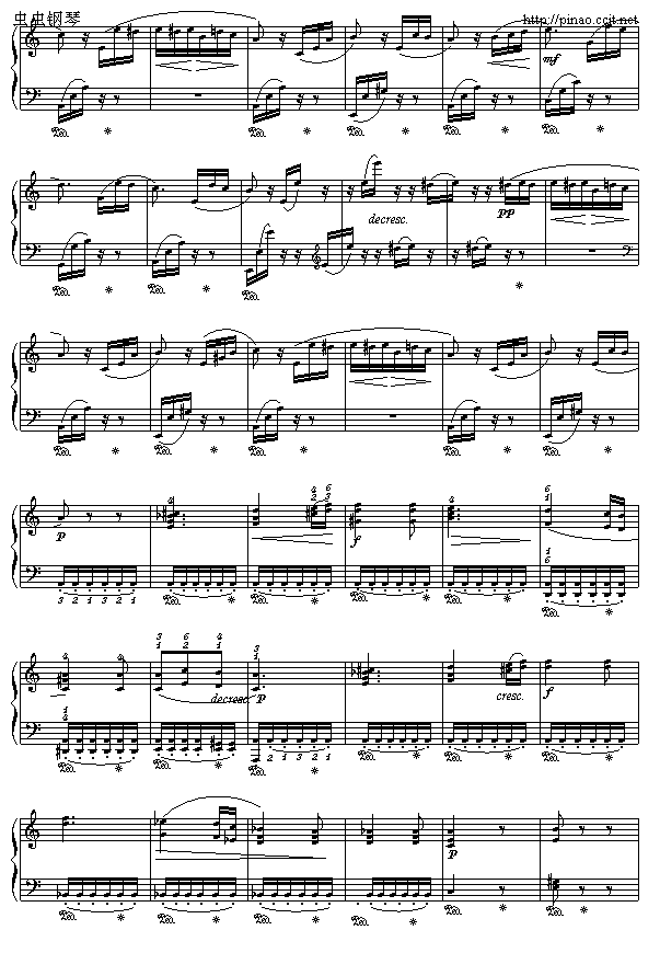 致爱丽丝-For Elise钢琴曲谱（图3）