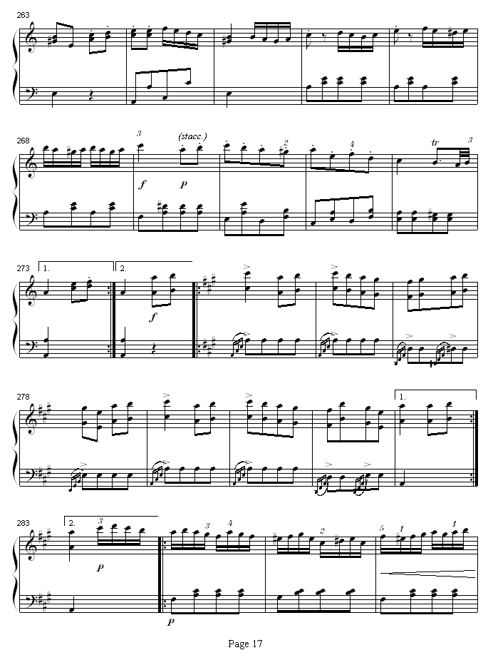A大调钢琴奏鸣曲K331-寒风钢琴曲谱（图17）