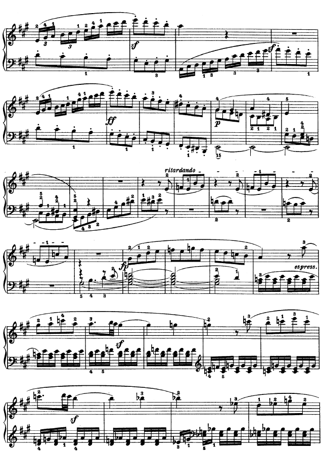 A大调第二钢琴奏鸣曲钢琴曲谱（图7）