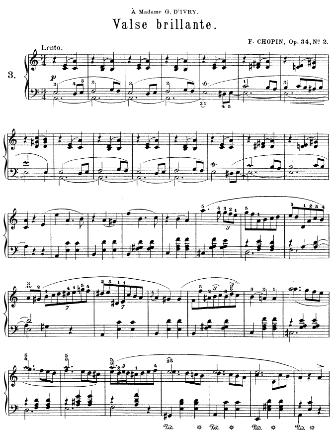 a小调圆舞曲作品34-2号钢琴曲谱（图1）