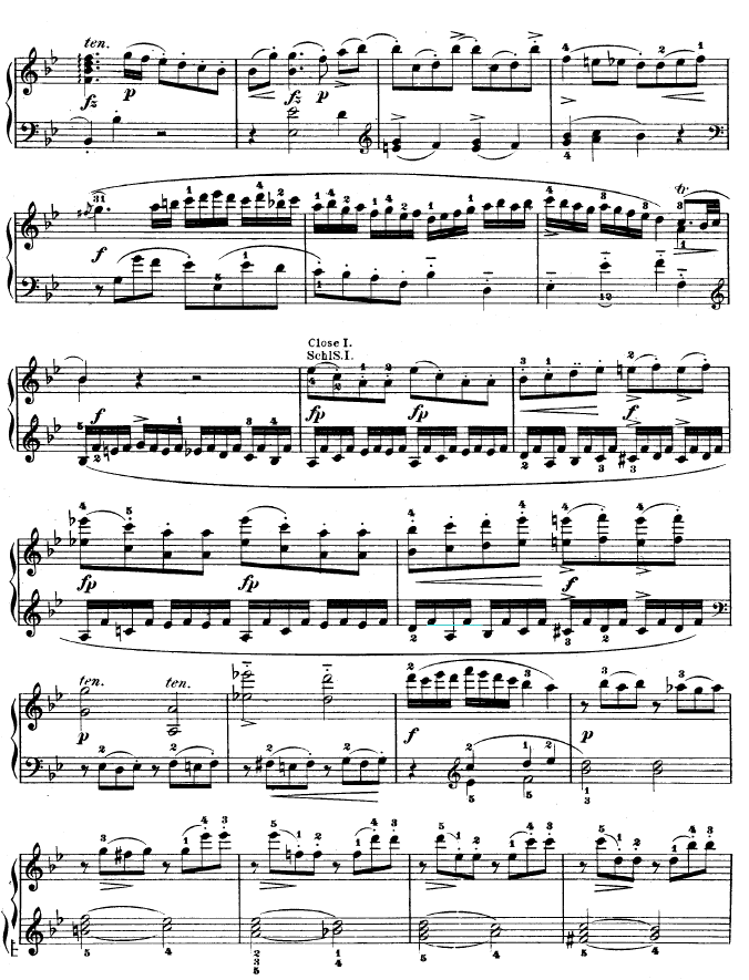 降B大调奏鸣曲 kv333钢琴曲谱（图7）
