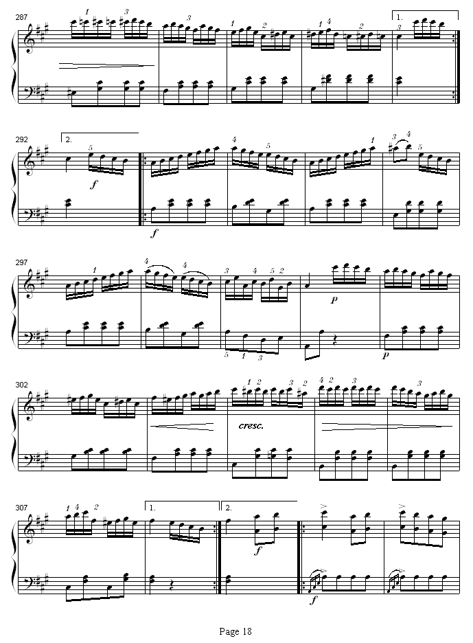 A大调钢琴奏鸣曲K331-寒风钢琴曲谱（图18）