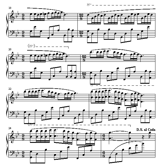 梦中的婚礼-席夙婵云版钢琴曲谱（图3）