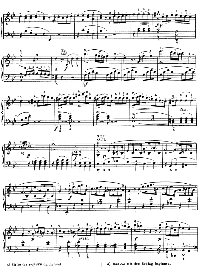 降B大调奏鸣曲 kv333钢琴曲谱（图15）
