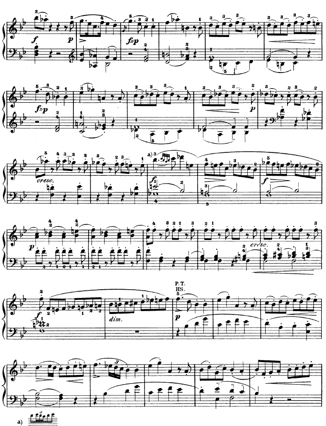 降B大调奏鸣曲 kv333钢琴曲谱（图16）