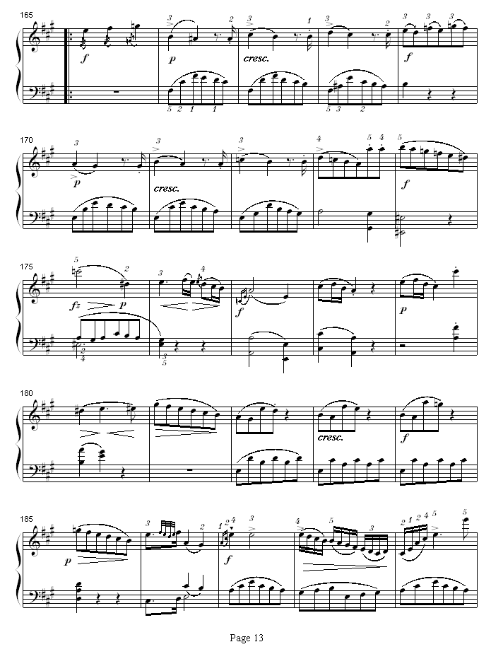 A大调钢琴奏鸣曲K331-寒风钢琴曲谱（图13）
