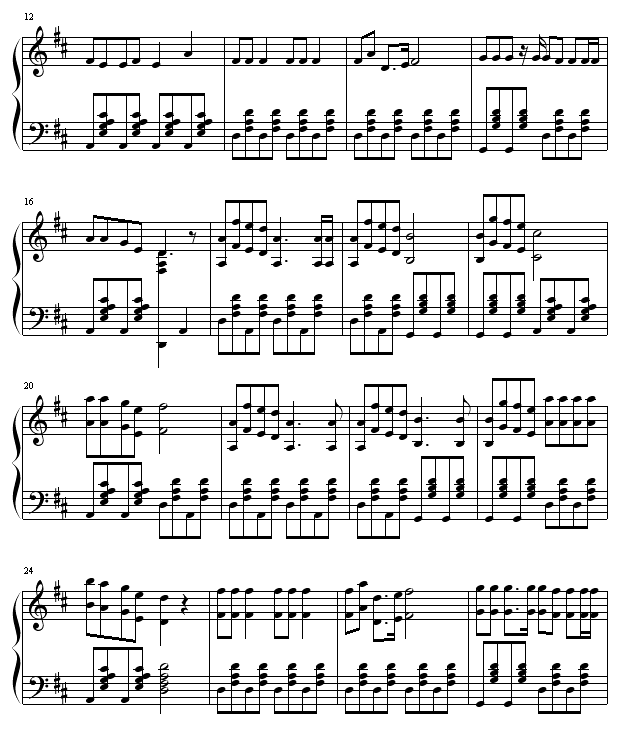 铃儿响叮当钢琴曲谱（图2）