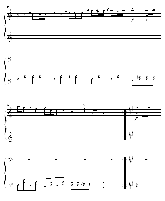 土耳其进行曲四手联弹钢琴曲谱（图3）