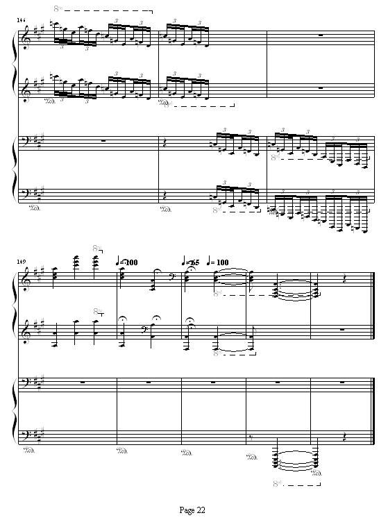 土耳其进行曲四手联弹钢琴曲谱（图22）