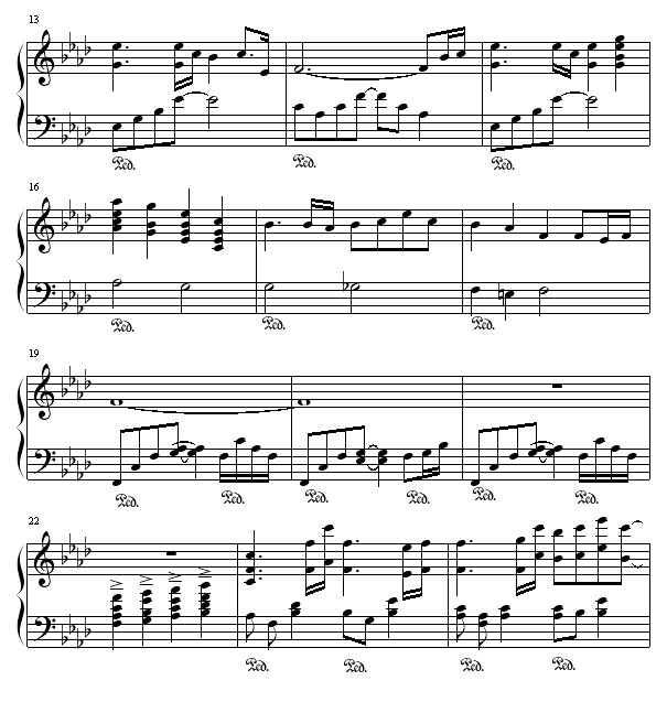 古寺晨光钢琴曲谱（图2）