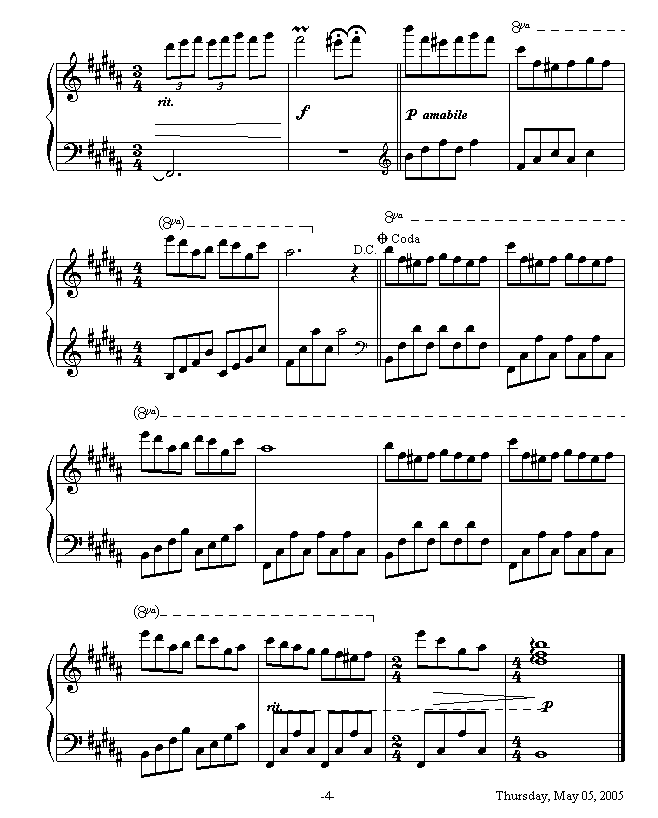 爱的旋律钢琴曲谱（图4）