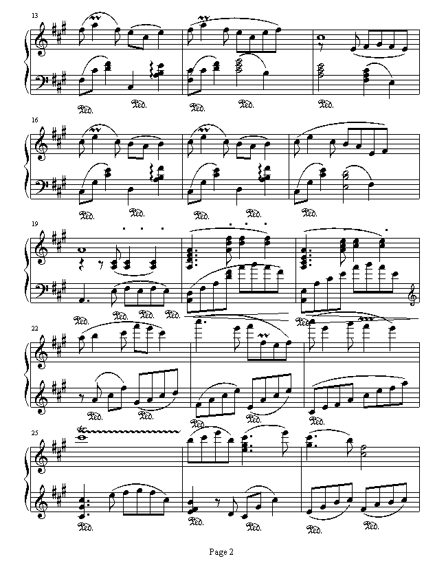 彩云追月钢琴曲谱（图2）