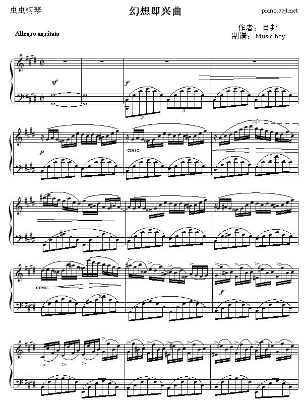 幻想即兴曲-Music-boy钢琴曲谱（图1）