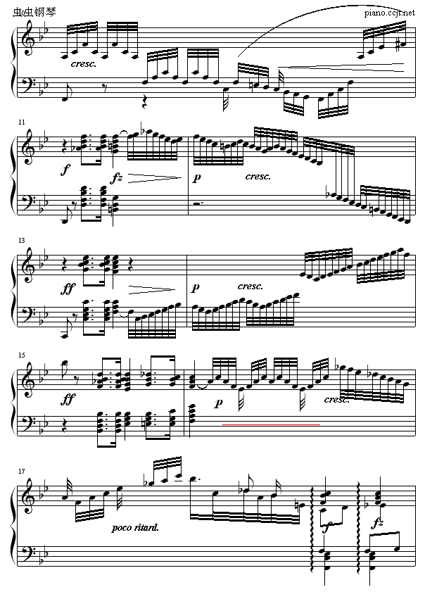 降B大调序曲钢琴曲谱（图3）