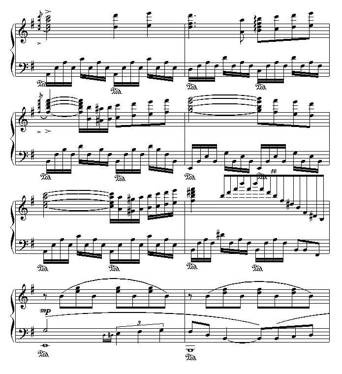 星空的旋律-滴漏钢琴曲谱（图6）