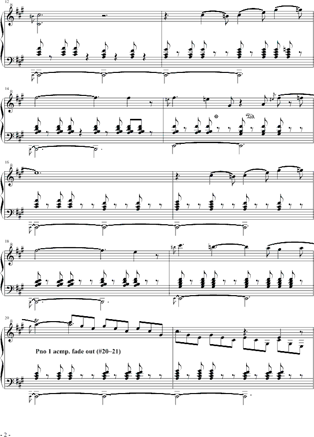 月光下的双人舞钢琴曲谱（图2）