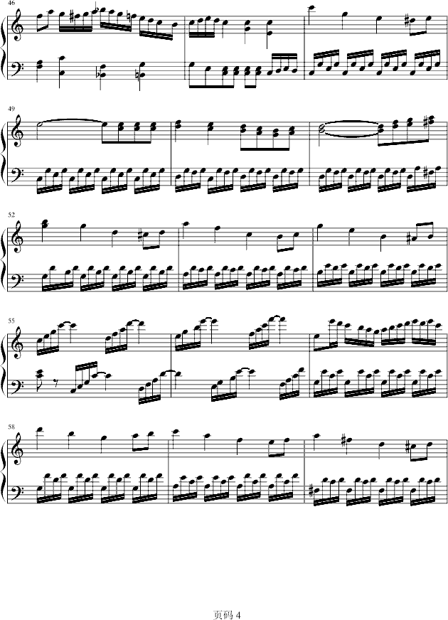小奏鸣曲第一乐章钢琴曲谱（图4）