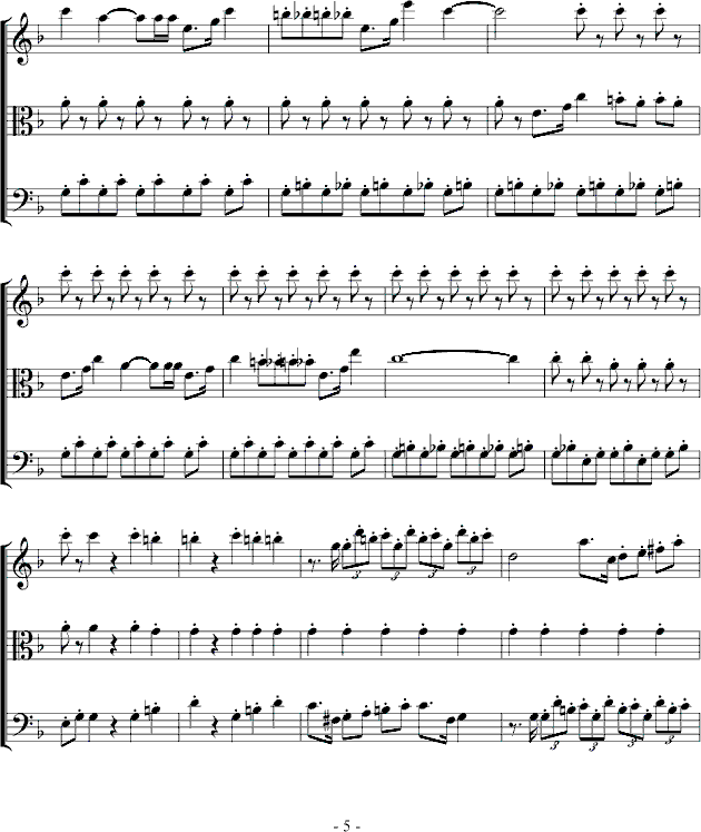F大调弦乐小品钢琴曲谱（图5）