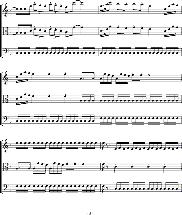 F大调弦乐小品钢琴曲谱（图3）