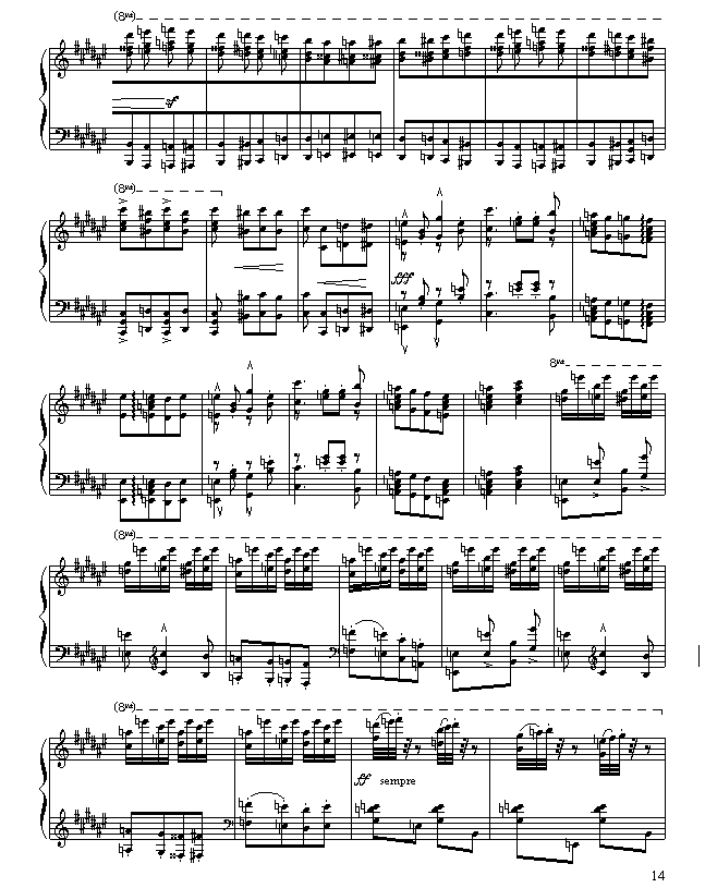 匈牙利狂想曲第二号钢琴曲谱（图14）