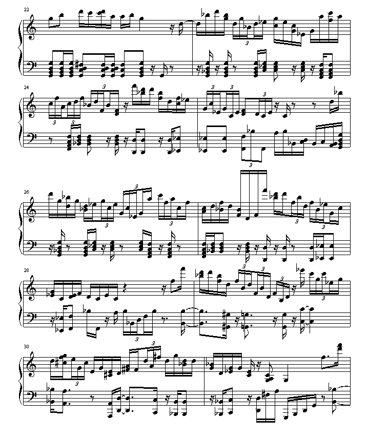 绮想輪旋曲钢琴曲谱（图4）