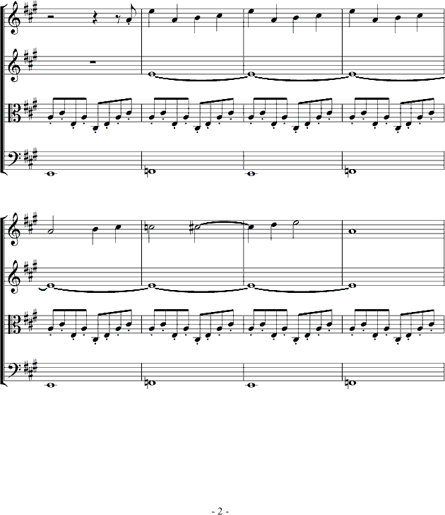 A大调晨歌钢琴曲谱（图2）
