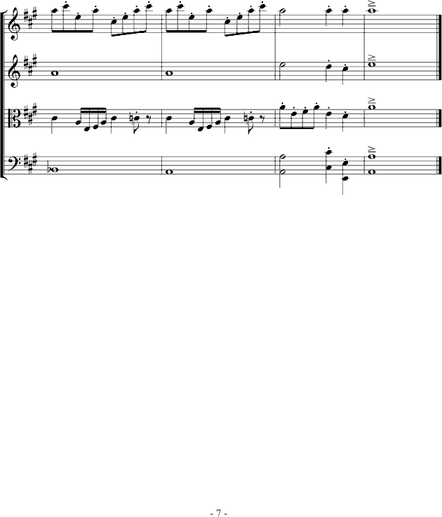 A大调晨歌钢琴曲谱（图7）