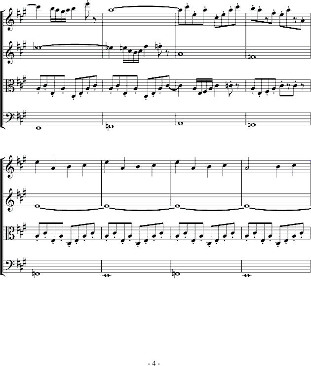 A大调晨歌钢琴曲谱（图4）