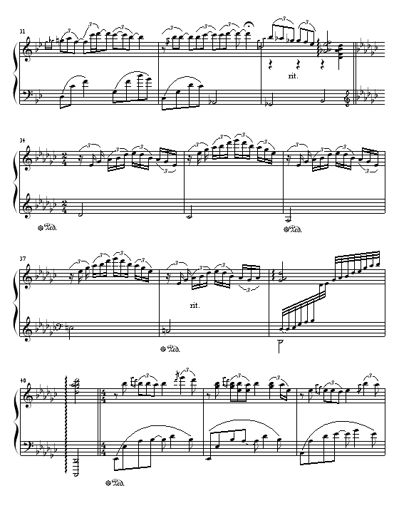 水黯风竹钢琴曲谱（图3）
