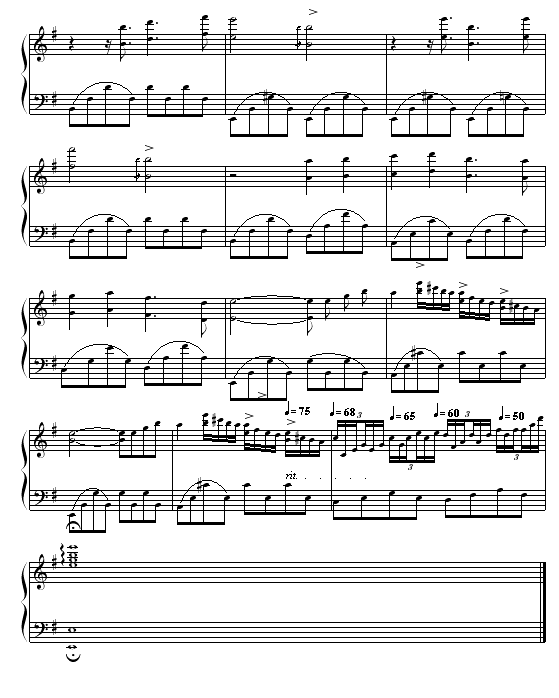 出埃及记钢琴曲谱（图4）