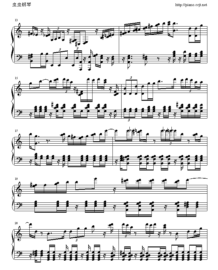 绮想輪旋曲钢琴曲谱（图3）