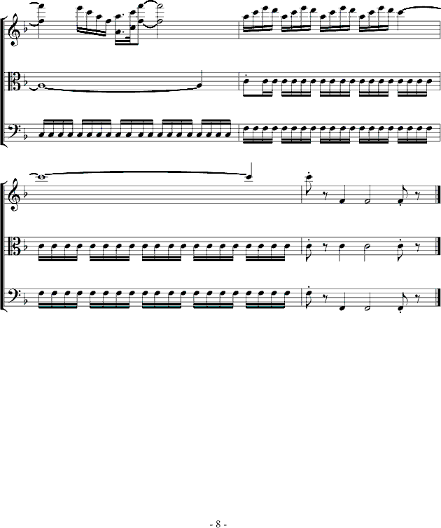 F大调弦乐小品钢琴曲谱（图8）