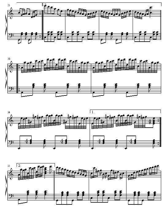 狂欢圆舞曲钢琴曲谱（图2）