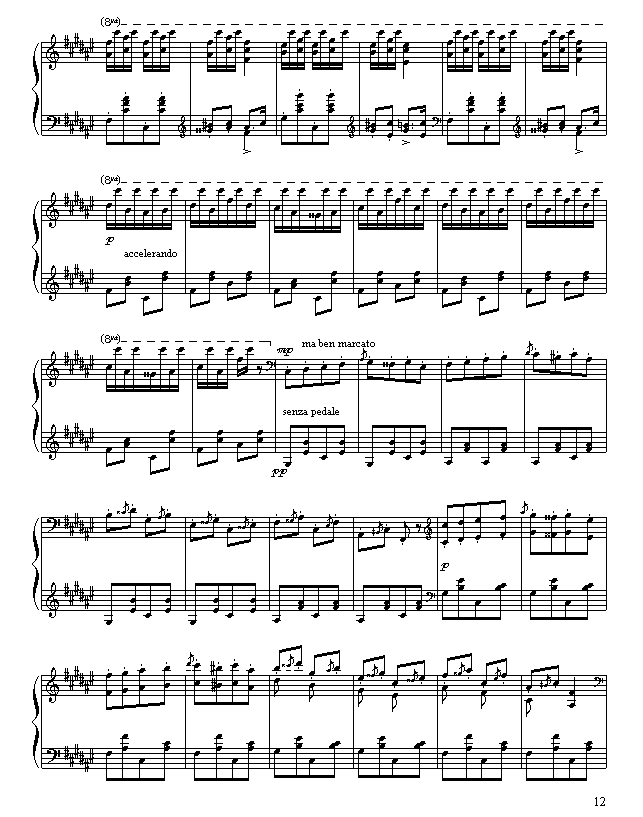 匈牙利狂想曲第二号钢琴曲谱（图12）