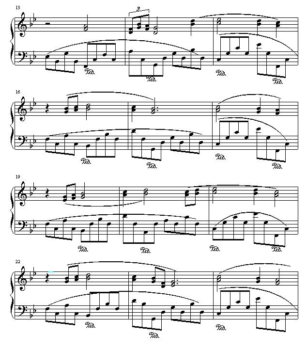 风叶飘落钢琴曲谱（图2）