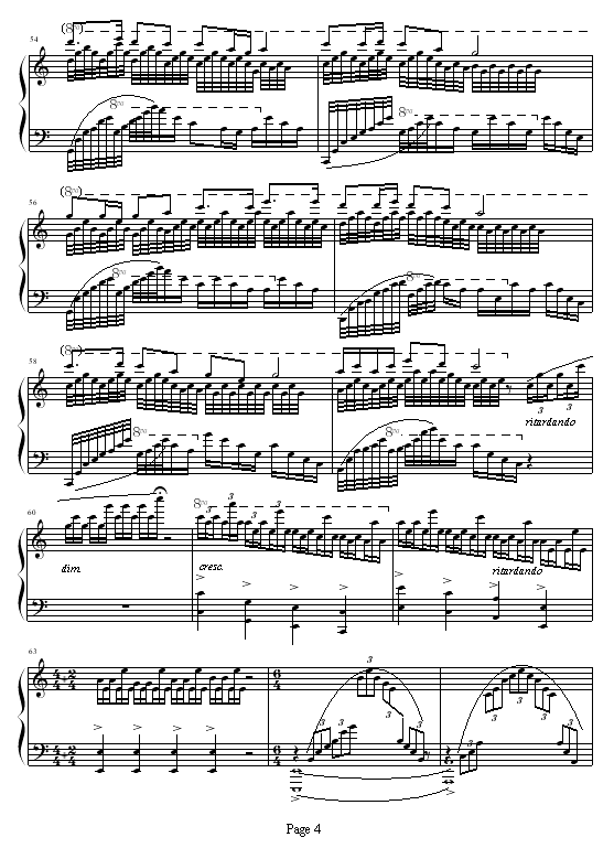 夕阳下的水韵钢琴曲谱（图4）