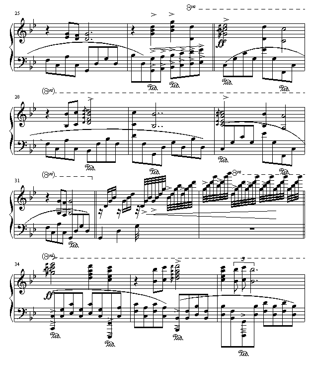 风叶飘落钢琴曲谱（图3）