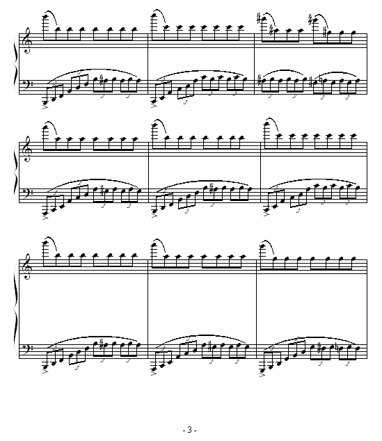 a小调练习曲钢琴曲谱（图3）