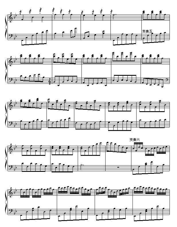 变奏曲钢琴曲谱（图4）