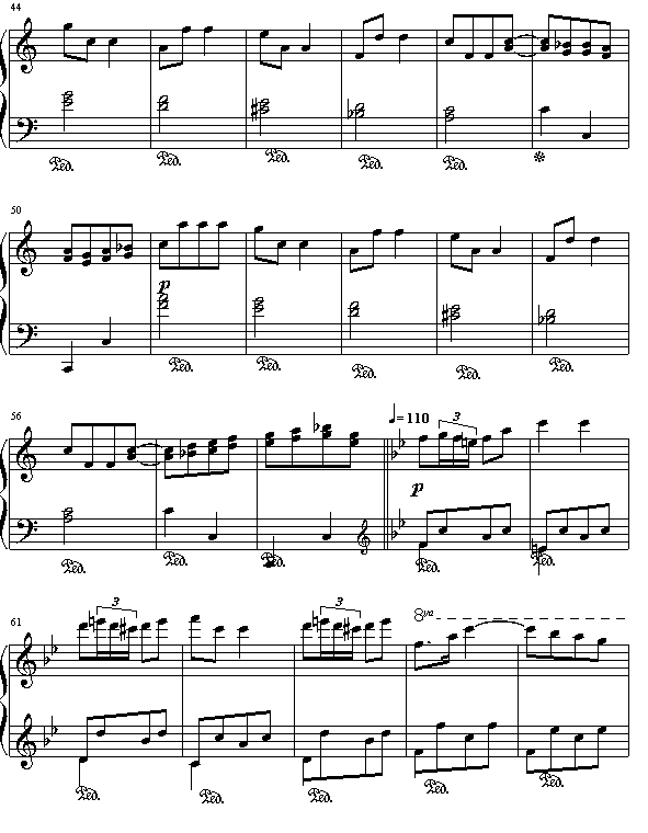 小奏鸣曲.至莫扎特钢琴曲谱（图3）