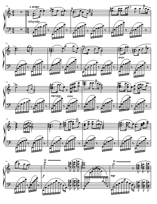 夕阳下的水韵钢琴曲谱（图5）