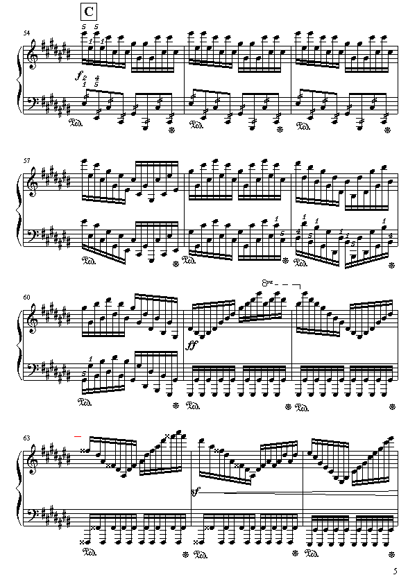 c大调练习曲钢琴曲谱（图5）