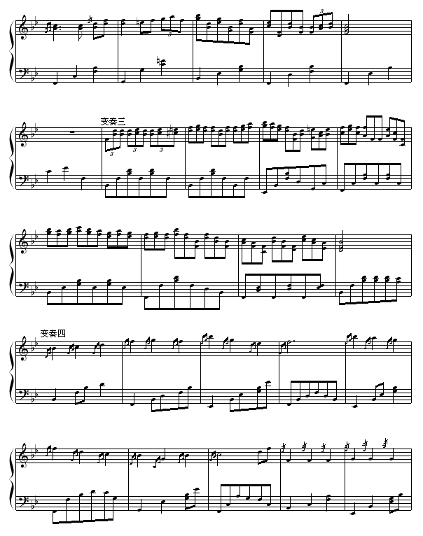 变奏曲钢琴曲谱（图3）