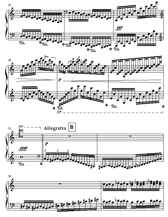 c大调练习曲钢琴曲谱（图3）