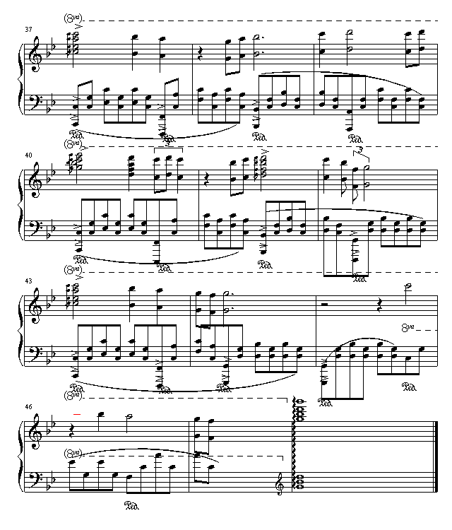 风叶飘落钢琴曲谱（图4）