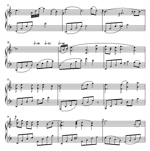 心中的柳絮钢琴曲谱（图1）