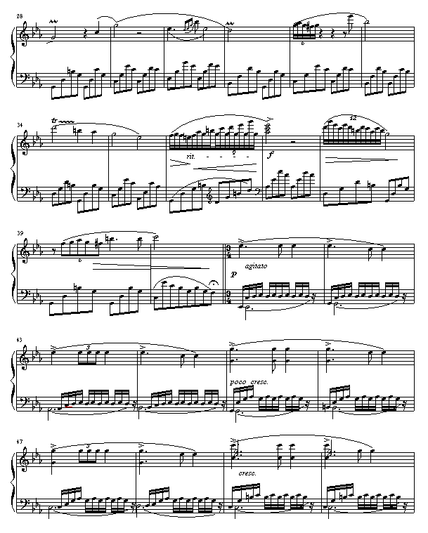c 小调夜曲钢琴曲谱（图2）
