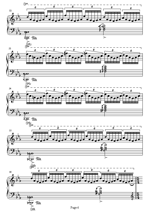 沉思-原创钢琴曲-为失恋而作钢琴曲谱（图6）